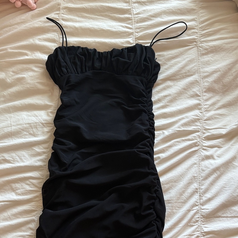 Princess Polly Black scrunch mini Dress